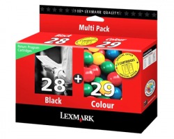 Lexmark 28+29 Multipack inkjet return program nero + 3 colori (18C1520E)