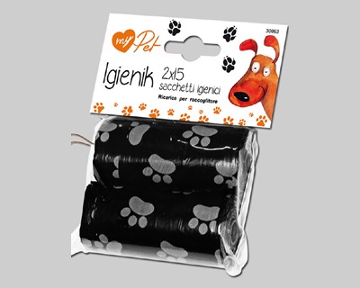 Igienik Sacchetti igienici per cani blister da 2 rotoli x 15pz - OFBA srl