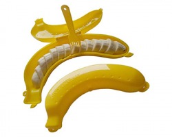 Porta banana, contenitore salvafreschezza con forchettina