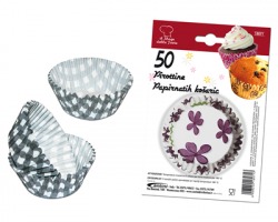 Pirottini in carta per muffin/cupcake misura maxi, fantasie assortite - conf. 50pz