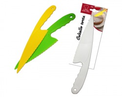 Coltello in plastica per torte, colori assortiti