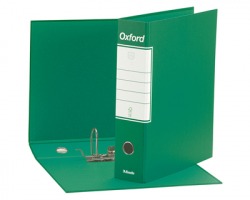 Esselte 390785180 Oxford G85 registratore protocollo verde, dorso 8cm formato utile 23 x 33cm