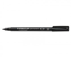 Staedtler 317-9 Lumocolor - Penna permanente nera con punta sintetica 1mm - conf. 10pz