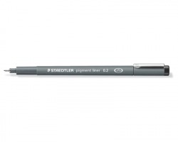 Staedtler 308 Pigment liner - Penna nera a punta sottile 0.2mm