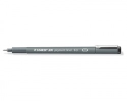 Staedtler 308 Pigment liner - Penna nera a punta sottile 0.3mm