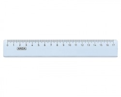 Arda 28917SS Uni Righello da 17cm in plastica