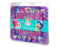 Shimmer & Shine matita con gomma in blister da 12 pz