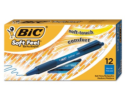 Penna Bic Soft Feel Blu a Scatto Clic Grip - Sfuse o Confezione