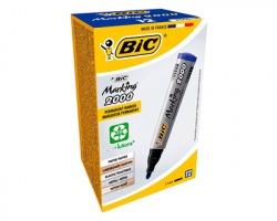 Bic 8209143 Marking 2000 - Marcatore blu permanente con punta tonda 1.7mm - conf.12pz