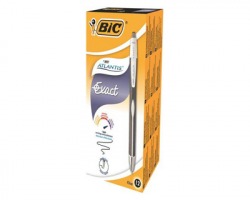 Bic 918506 Atlantis Exact - Penna nera a sfera a scatto - conf.12pz