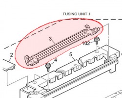 Ricoh B0044135 Guide Plate Fusing Exit originale