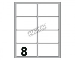 Markin X10041 Etichette adesive bianche 56 x 34mm 10ff - conf. 25pz
