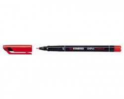 Marcatore Rosso STABILO OHPen universal Permanente - Confezione da 10 0,4 mm Tratto Superfine Marcatore Rosso STABILO OHPen universal Permanente - Confezione da 10 0,4 mm Tratto Superfine