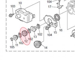 Ricoh AB014060 Ingranaggio 21T originale
