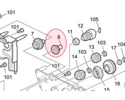 Ricoh AB014295 Gear 20Z originale