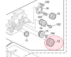 Ricoh B0653073 Gear 31Z originale