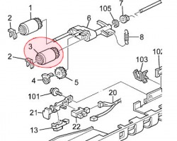 Ricoh AF031065 Paper feed roller originale