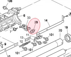 Ricoh B0394170 Stripper pawls roller originale