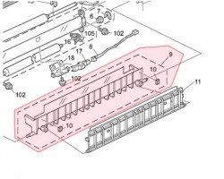 Ricoh A2672721 Upper entrance guide plate originale