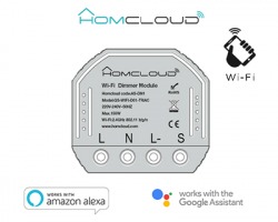 Homcloud Modulo dimmer intelligente Wi-Fi per scatola elettrica 503, comandabile da Smartphone e vocalmente