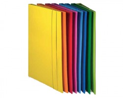 Brefiocart 0208805/GI Cartellina gialla lucida a 3 lembi c/elastico - conf.10pz
