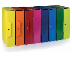 Brefiocart 020E7615/BL Portaprogetti blu dorso 10cm, chiusura a bottoni - 5pz