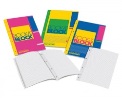 Blasetti 5720 Book&block - Blocco A4 40 fogli forati a quadretti 5mm