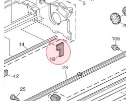 Ricoh A2943572 Rear drum seal originale