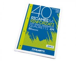 Blasetti 2333 Ricambi rinforzati A4 rigatura 4MM 40 fogli da 80 g