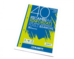 Blasetti 2339 Ricambi rinforzati A4 40 fogli bianchi da 80g