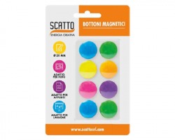 Scatto 70 Bottoni magnetici 2cm, in blister 1x8pz assortiti