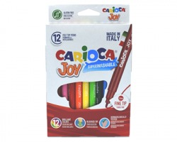 Carioca 40614 Joy - Pennarelli superlavabili scatola 12pz colori assortiti