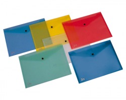 Rexel 00111355 Buste con bottone A4 assortiti - 5pz