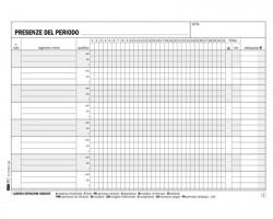 Edipro E5143C Blocco presenze 50 pagine per 2 copie, autoricalcante