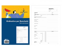 Edipro E5960 Blocco preventivo e ordinazione per banchetti, 50 pagine per 2 copie, autoricalcante