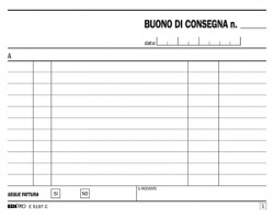 Edipro E5197C Blocco buono di consegna 50pagine per 2 copie autoricalcante