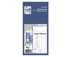 Edipro E5343C Blocco rapporto conto ristorante 50 ff x 2 copie autoricalcanti