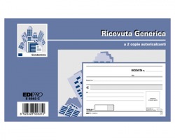 Edipro E5563C Blocco ricevuta generica 50 pagine per 2 copie autoricalcante