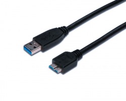 Cavo Micro USB 3.0 "B" 0.5 metri, nero, schermato