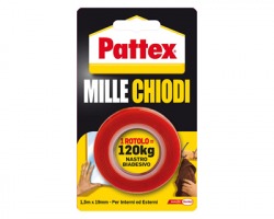 Henkel-Pattex 1415580 Pattex Millechiodi nastro biadesivo 19mm x 1.5m