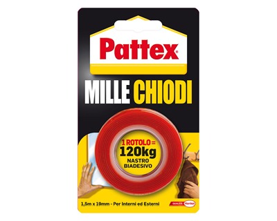 Henkel-Pattex 1415580 Pattex Millechiodi nastro biadesivo 19mm x 1.5m -  OFBA srl