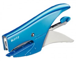 Leitz 55472036 Wow Cucitrice a pinza in metallo 15ff punti 6/4 azzurro - 1pz