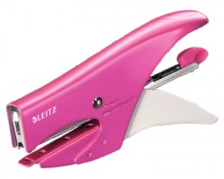 Leitz 55472023 Wow Cucitrice a pinza in metallo 15ff punti 6/4 fucsia - 1pz