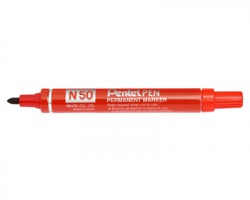 Pentel N50-B Marcatore n50 rosso, punta tonda da 4.3mm