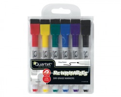 Quartet 1903792 Mini pennarelli cancellabili a secco, colori assortiti - conf. 6pz