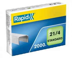 Rapid 24867500 Scatola di 2.000 punti 21/4mm standard - 1pz