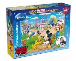 Lisciani Maxipuzzle double-face 108pz Disney Mickey Mouse Fun Fair, 3+