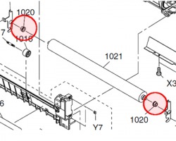 Panasonic DZLM000132 Boccole rullo inferiore compatibile (kit 1x2)