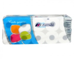 Formula 150 strappi carta igienica in rotolo a 2veli conf. 1x10, goffratura a esagono, in pura cellulosa, made in Italy