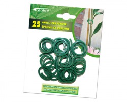 Anelli verdi per piante da giardino, blister da 25pz